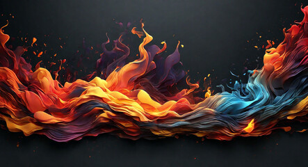 Design a dark gradient background where you include fire or the colors of fire.