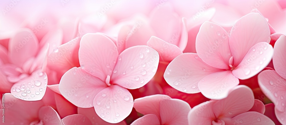Poster close-up of a pink kalanchoe resembling a miniature rose flower, creating a stunning macro backdrop 