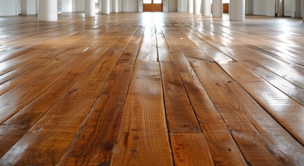 Wooden floor in empty room