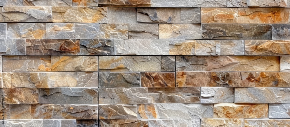 Aufkleber wall of stone bricks as an abstract background. stone brick texture. with copy space image. place fo