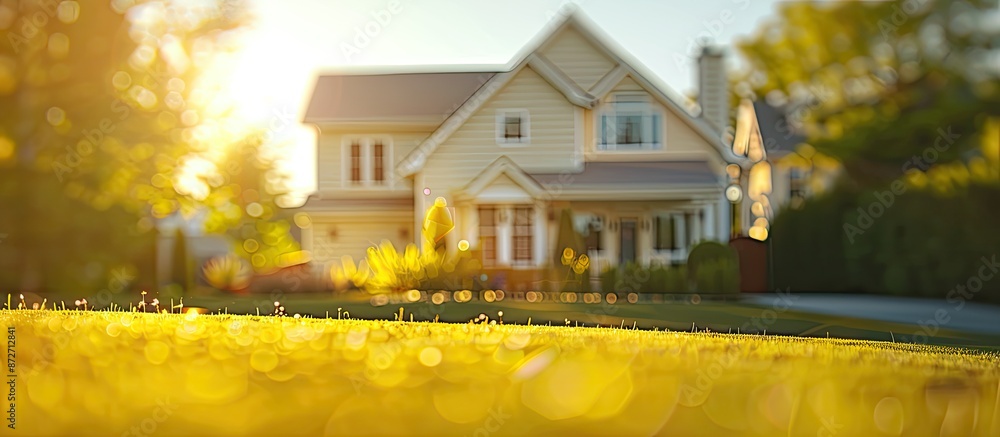Aufkleber abstract blur exteriors of house for background. with copy space image. place for adding text or des