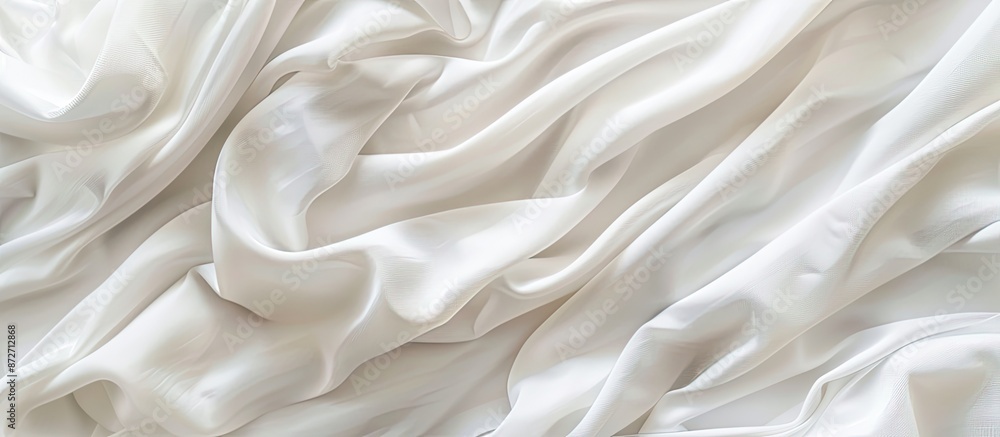 Poster white jersey fabric texture background, sports wear. copy space image. place for adding text or desi