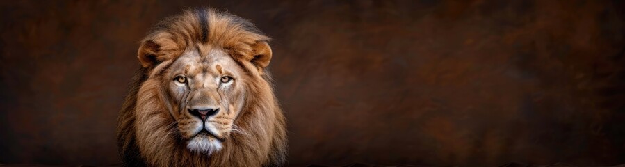 Obraz premium powerful lion with intense gaze