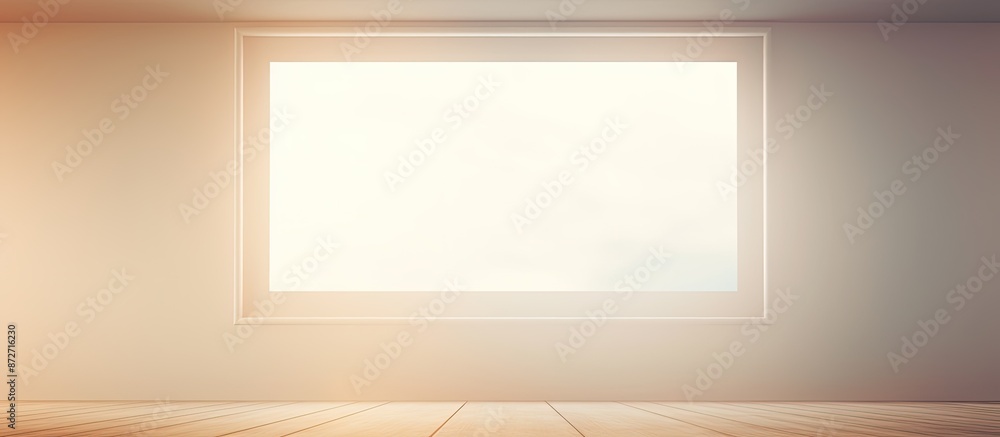 Poster a thick photo frame with a blank interior, the image offers ample copy space bathed in the soft glow