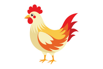 Hen vector art illustration