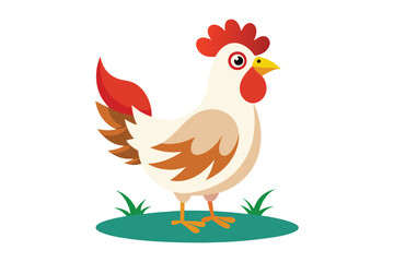 Hen vector art illustration
