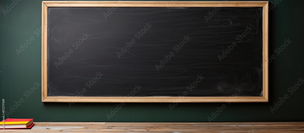 Poster A blackboard with ample copy space image is displayed centrally in the classroom setting.