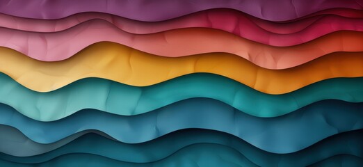 abstract colorful wavy landscape