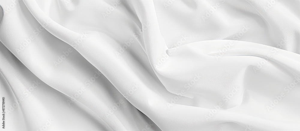 Poster white jersey fabric texture background, sports wear. copy space image. place for adding text or desi