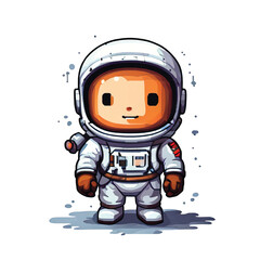 astronaut on white background.