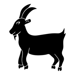 Vector isolated illustration of goat domestic animal.