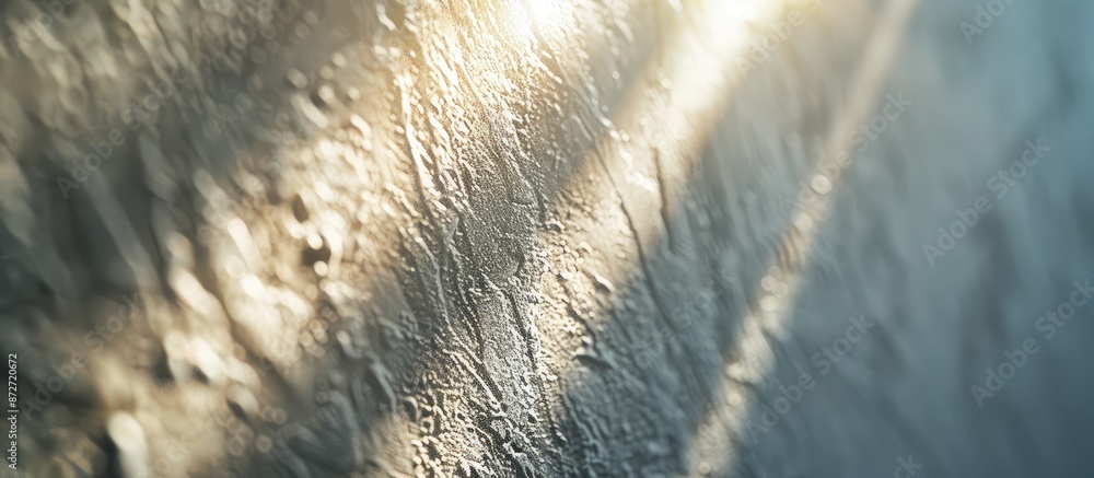Fototapete close-up shot of a light wall with a textured surface, perfect for use as a background in a copy spa
