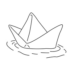 Origami paper boat 