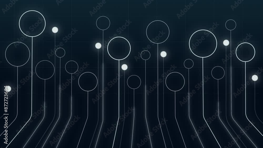 Poster Abstract digital dot line particle data background connecting technology concept.