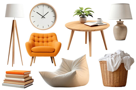 Home decor items png cut out set