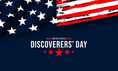 discoverers day vektor background banner , for USA holiday.