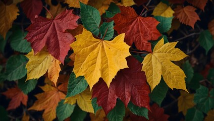 A poem inspired by a bouquet of vibrant autumn leaves  ai_generated