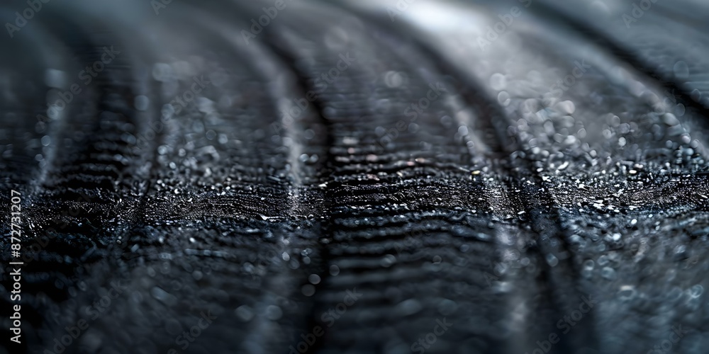 Aufkleber creating textured background with abstract car tire drift marks captured from aerial view. concept c