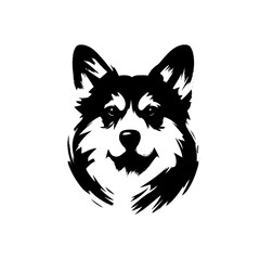 Obraz premium Corgi dog in illustration in brush stroke painting