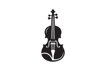 Violin viola orchestra Music instruments silhouette