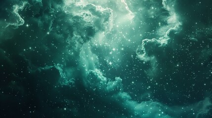 Fototapeta premium Cosmic Nebula with Twinkling Stars