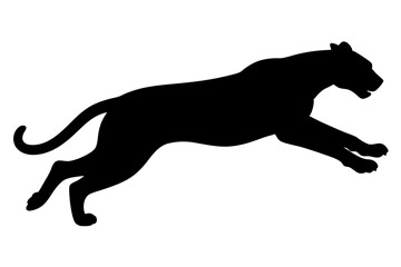 silhouette of a lion , cheetah vector illustration, cheetah silhouette, animal silhouette isolated vector Illustration, png, Funny cute cheetah, Jumping cartoon Pats