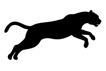 silhouette of a lion , cheetah vector illustration, cheetah silhouette, animal silhouette isolated vector Illustration, png, Funny cute cheetah, Jumping cartoon Pats