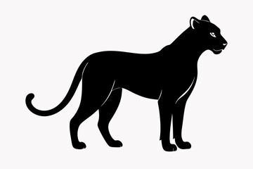 silhouette of a lion , cheetah vector illustration, cheetah silhouette, animal silhouette isolated vector Illustration, png, Funny cute cheetah, Jumping cartoon Pats