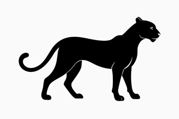 silhouette of a lion , cheetah vector illustration, cheetah silhouette, animal silhouette isolated vector Illustration, png, Funny cute cheetah, Jumping cartoon Pats