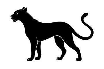 silhouette of a lion , cheetah vector illustration, cheetah silhouette, animal silhouette isolated vector Illustration, png, Funny cute cheetah, Jumping cartoon Pats