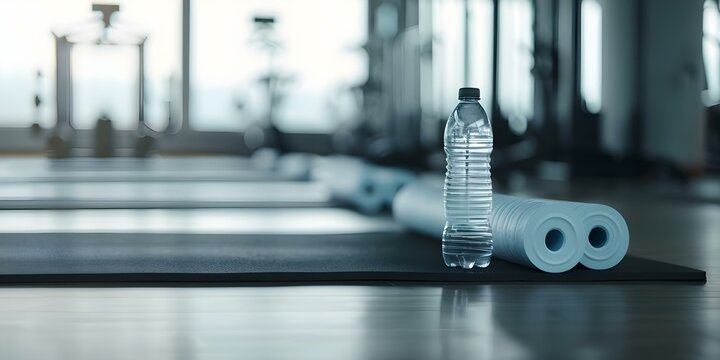 Gym recovery area outfitted with foam rollers, mats, and hydration station. Concept Fitness, Recovery, Gym Amenities, Equipment, Hydration