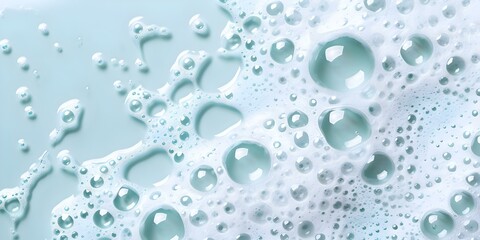 Aesthetic Aqua Foam Pattern Background for Cleansing Products. Concept Aesthetic Backgrounds, Aqua Color Scheme, Foam Patterns, Cleansing Products, Product Photography