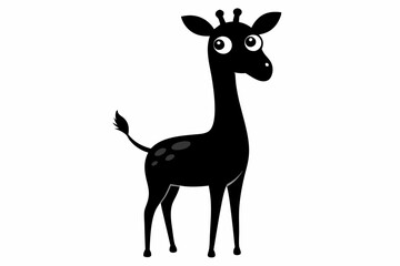 Giraffe illustration , giraffe vector illustration, giraffe silhouette, animal silhouette isolated vector Illustration, png, Funny cute giraffe, Jumping cartoon Pats
