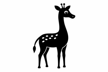 Giraffe illustration , giraffe vector illustration, giraffe silhouette, animal silhouette isolated vector Illustration, png, Funny cute giraffe, Jumping cartoon Pats