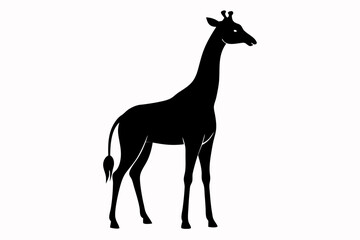 Giraffe illustration , giraffe vector illustration, giraffe silhouette, animal silhouette isolated vector Illustration, png, Funny cute giraffe, Jumping cartoon Pats