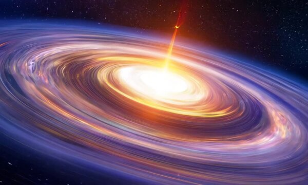 Spiral galaxy in infinite space. Impressive swirls and colorful explosions remind us of the power and majesty of the universe, engaging the viewer on a cosmic journey.	