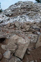 Construction site material leftovers