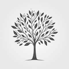 Obraz premium Black palm tree, isolated on white background. Palm silhouettes. Design of palm trees for posters, banners and promotional items. Vector illustration