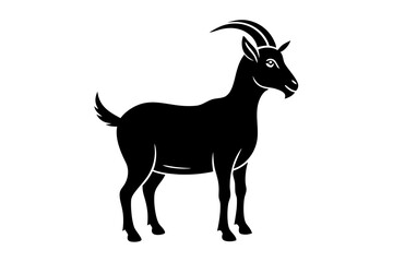 silhouette of a goat , goat vector illustration, goat silhouette, animal silhouette isolated vector Illustration, png, Funny cute goat, Jumping cartoon Pats