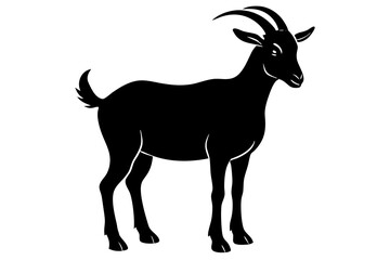 silhouette of a goat , goat vector illustration, goat silhouette, animal silhouette isolated vector Illustration, png, Funny cute goat, Jumping cartoon Pats