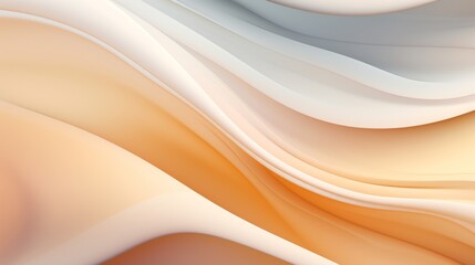 Abstract Wavy Background in White, Orange, and Yellow Hues