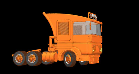 truck sketch concept 3d rendering