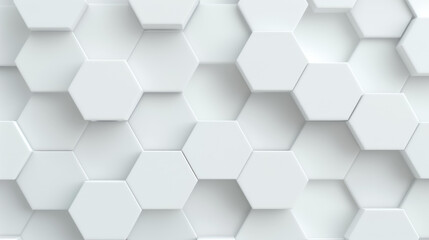 Fototapeta premium Unique hexagon geometric loop with clean minimal pattern on white canvas.