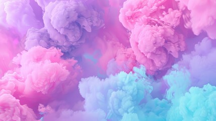 Fototapeta premium Enchanting abstract artwork featuring purple and blue clouds swirling together.