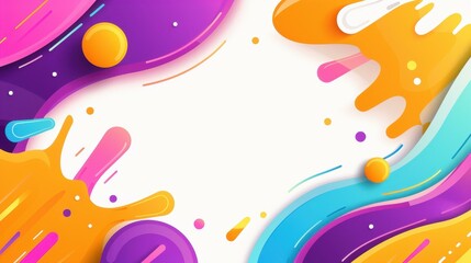 Bold pop art color splash pattern. Memphis style geometric backdrop. Vibrant abstract design.