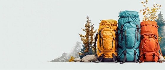 Colorful Backpacks Ready for Adventure