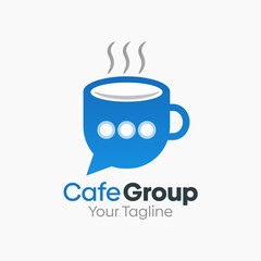 Cafe Group Logo Vector Template Design. Good for Business, Start up, Agency, and Organization