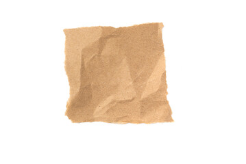 Obraz premium A torn piece of craft paper isolated on a white background. Perfect for eco-friendly designs and art projects