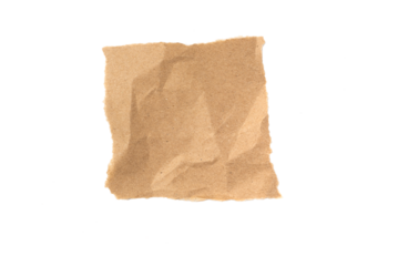 A torn piece of craft paper isolated on a white background. Perfect for eco-friendly designs and art projects