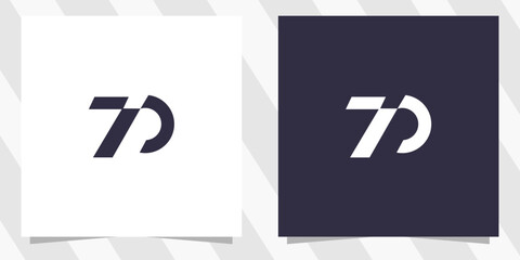 Letter tp pt logo design vector